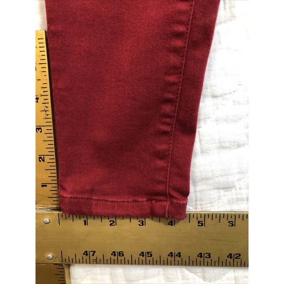 Maurice Pants Womens XS Deep Red Skinny Low Rise Jeans Jeggings Comfort Stretch - Picture 14 of 14